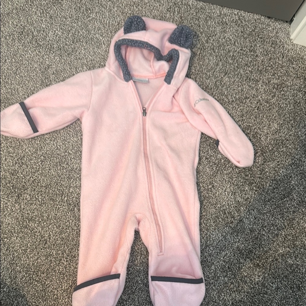 Columbia Pink Fleece Baby One Piece